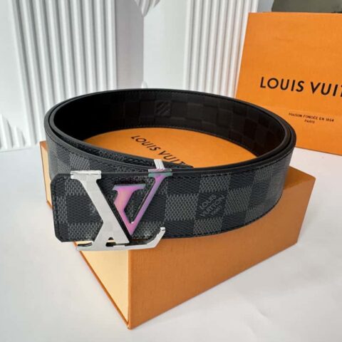 LV 字母logo金属扣双面可用腰带 4.0cm