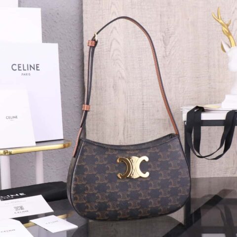 CELIN_E 2024|TILLY中号亮泽牛皮革手袋 24s春季新品115703BF4.38NO 腋下包