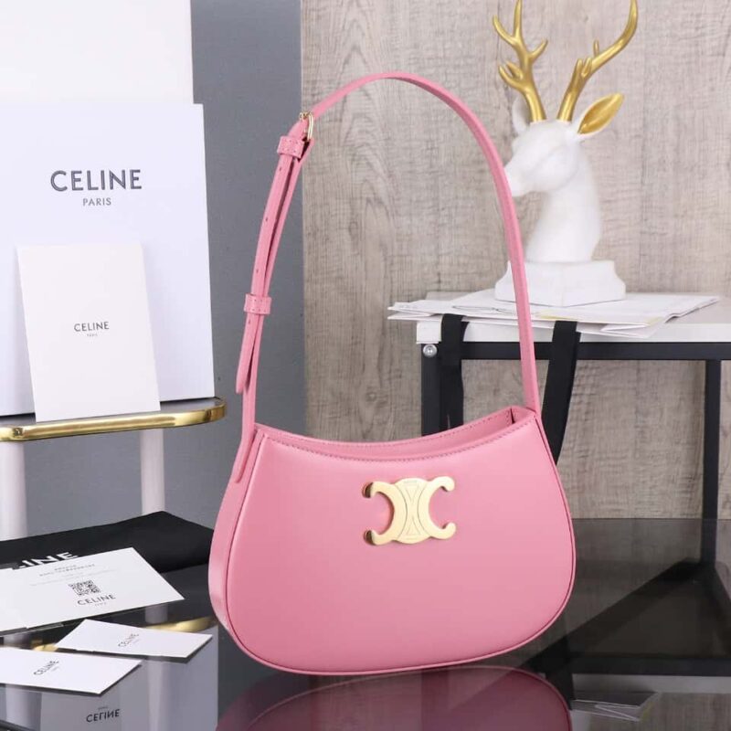 【特级品质 全钢五金】CELIN_E 2024|TILLY中号亮泽牛皮革手袋 24s春季新品115703BF4.38NO