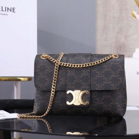 【特级品质 全钢五金】VICTOIRE中号老花牛皮革手袋编号:115853 (复制)