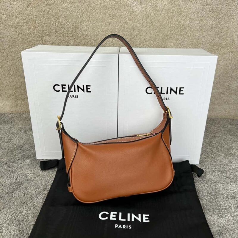 CELINE ROMY迷你柔软牛皮革手袋 10K123棕色