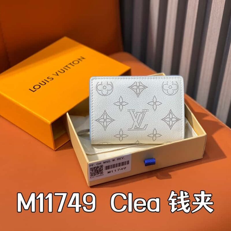 【原单精品】M11749白色镂空 全皮两折钱包系列 Clea 钱夹 M80817 11749白色(镂空)