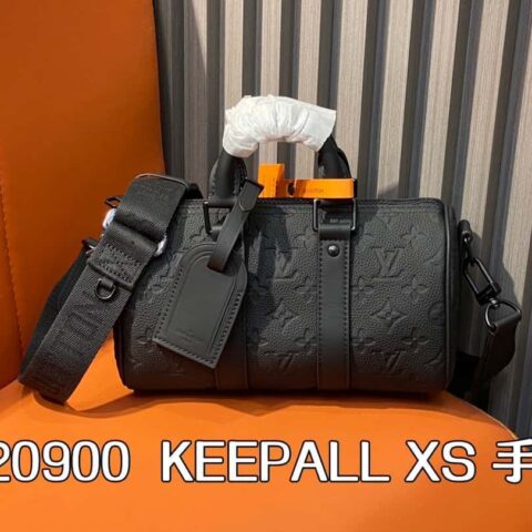 【原单精品】M20900黑色全皮(对版哑光皮)枕头包系列 KEEPALL XS 手袋 Keepall XS 手袋