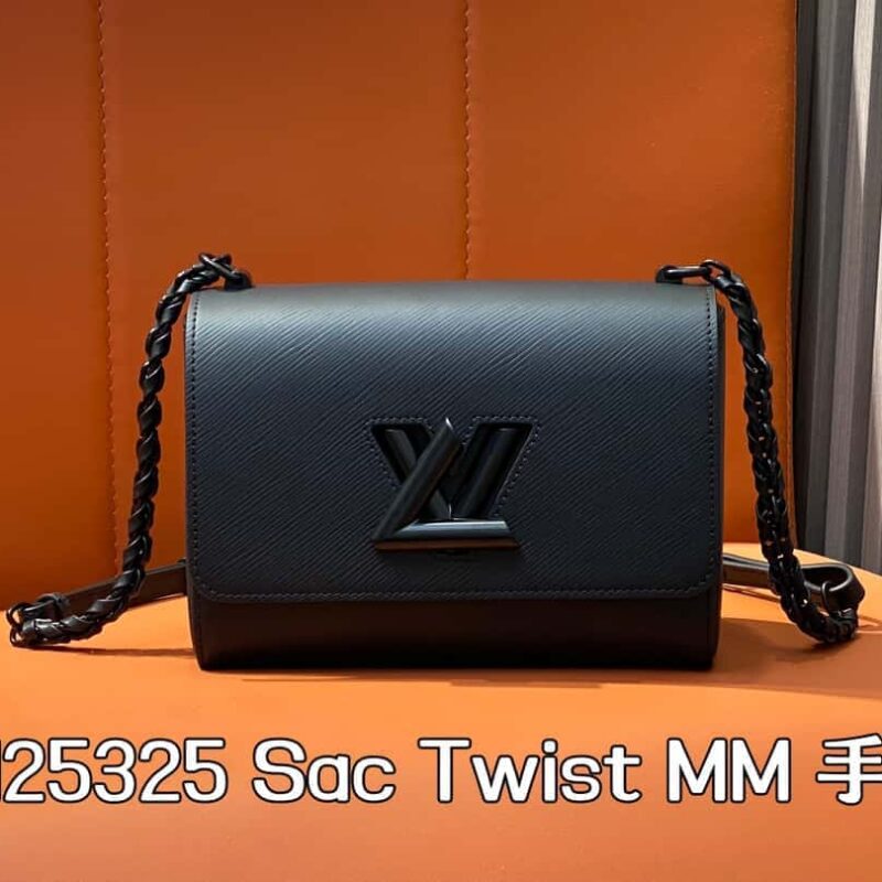 【原单精品】M25325黑色 黑武士 水波纹Twist系列 M50280 Sac Twist MM 手袋