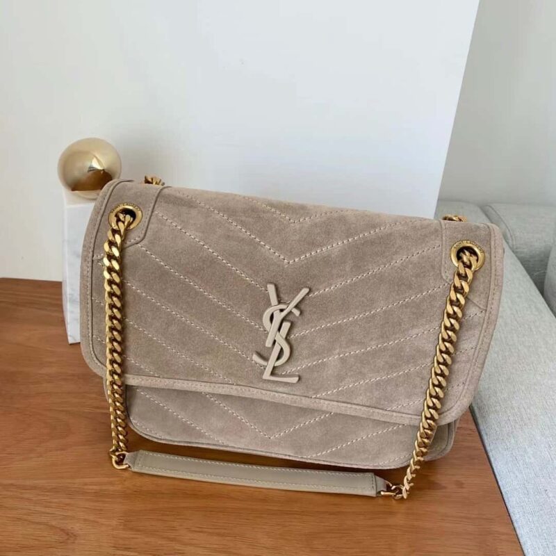 YSL 🌱 𝙉𝙞𝙠𝙞 𝟮𝟴𝙘𝙢 『 麂皮配牛皮 』498894灰色