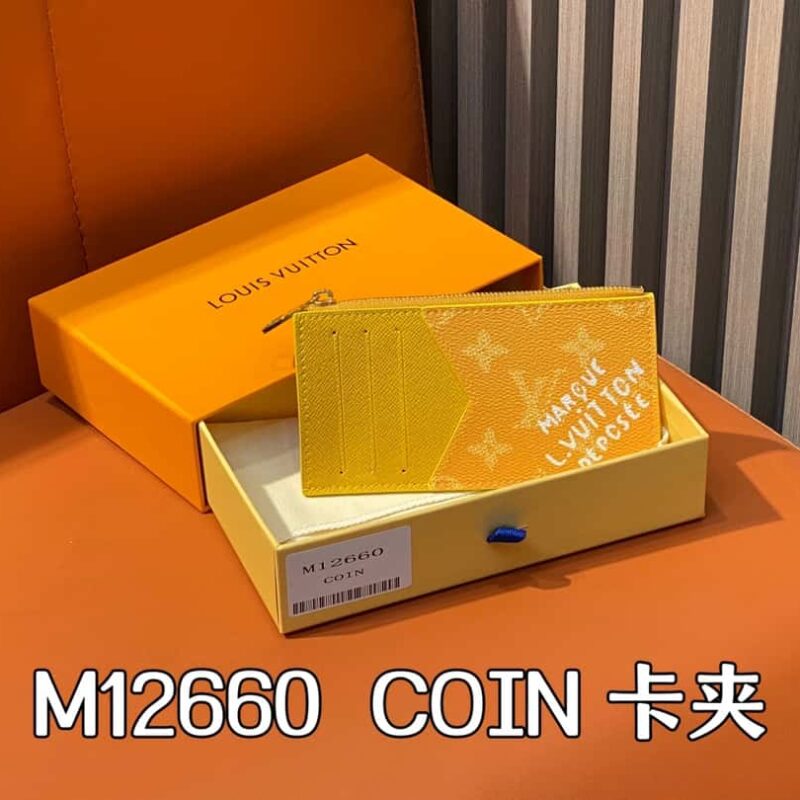 【原单精品】M12660黄花丝印 卡包钱包系列 当季新款COIN 卡夹