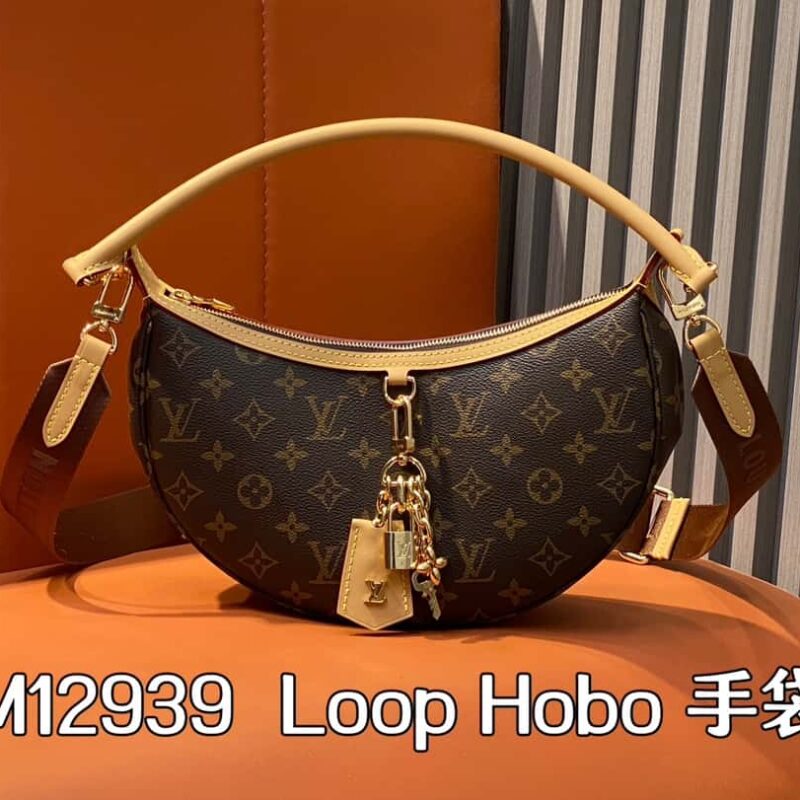【原单精品】M12939老花 月亮包系列 Loop Hobo 手袋