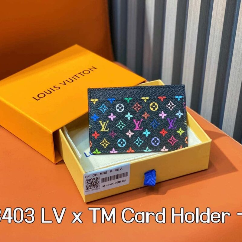 【原单精品】M13403黑彩 卡包钱包系列 LV x TM Card Holder 卡包 m13403 白彩(三彩-村上隆)