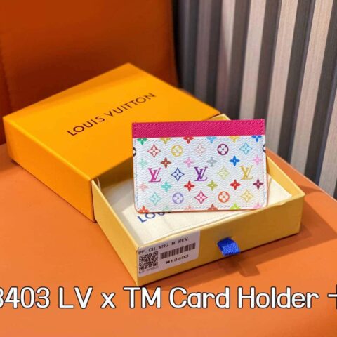 【原单精品】M13403白彩 卡包钱包系列 LV x TM Card Holder 卡包 m13403 白彩(三彩-村上隆)