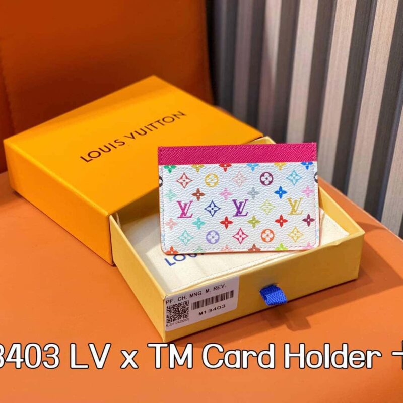 【原单精品】M13403白彩 卡包钱包系列 LV x TM Card Holder 卡包 m13403 白彩(三彩-村上隆)