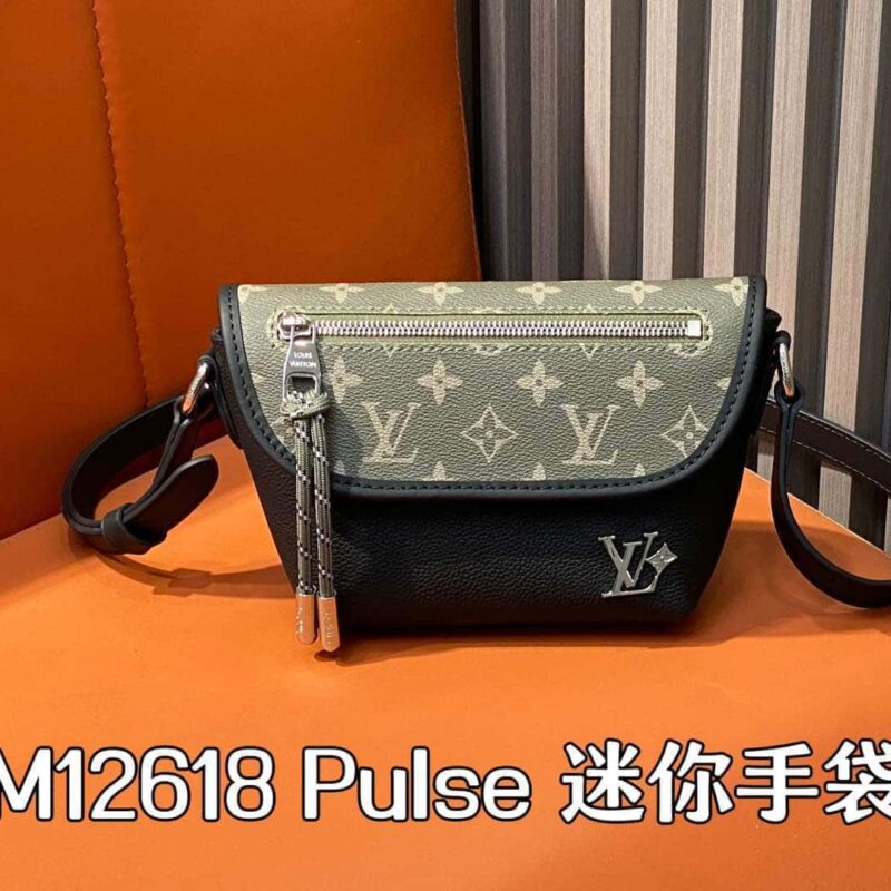 【原单精品】M12618绿花 男包邮差包系列 Pulse 迷你手袋