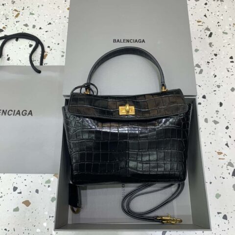 Balenciag rodeo mini 【鳄鱼黑】型号:78972 手提包