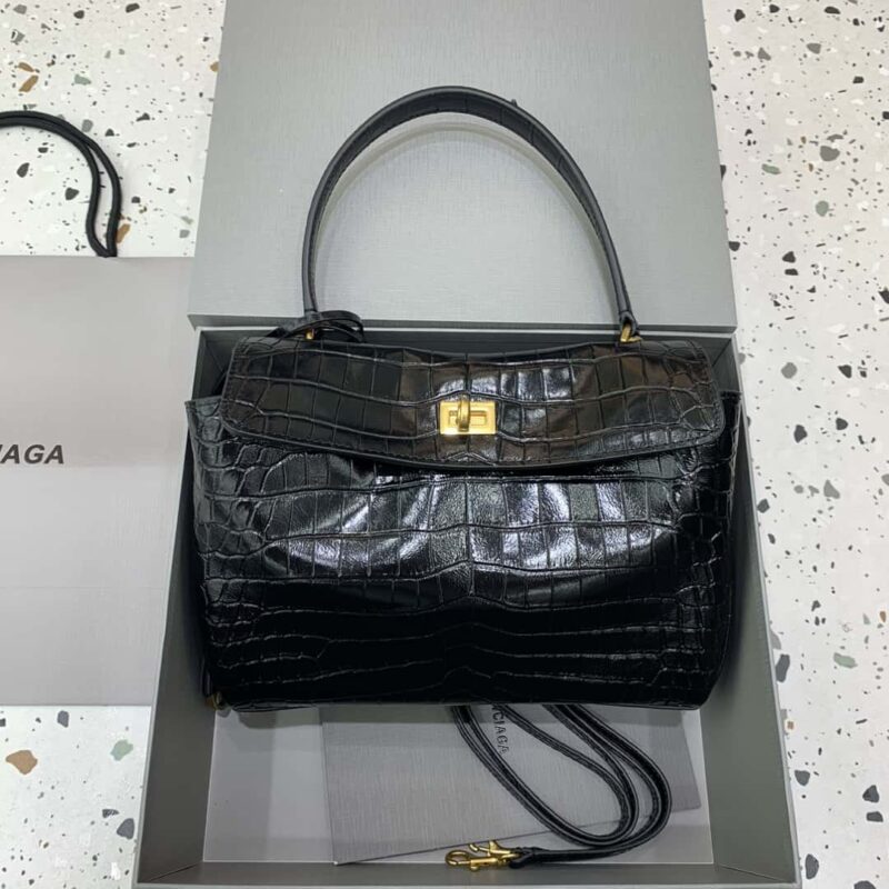 🖤【小号鳄鱼黑】 𝐁𝐀𝐋𝐄𝐍𝐂𝐈𝐀𝐆𝐀 𝐑𝐎𝐃𝐄𝐎 𝐁𝐀𝐆 系列手袋款号:78972
