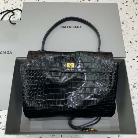 🖤【中号鳄鱼黑】 𝐁𝐀𝐋𝐄𝐍𝐂𝐈𝐀𝐆𝐀 𝐑𝐎𝐃𝐄𝐎 𝐁𝐀𝐆 系列手袋款号:78972