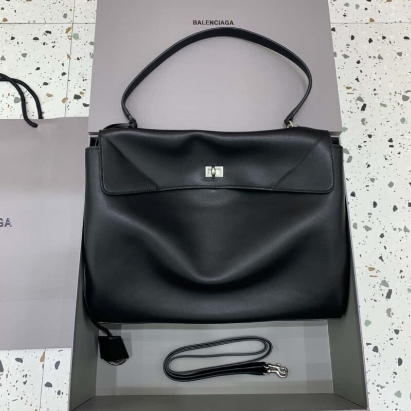 【大号黑色银扣】 𝐁𝐀𝐋𝐄𝐍𝐂𝐈𝐀𝐆𝐀 𝐑𝐎𝐃𝐄𝐎 𝐁𝐀𝐆 系列手袋款号:78972