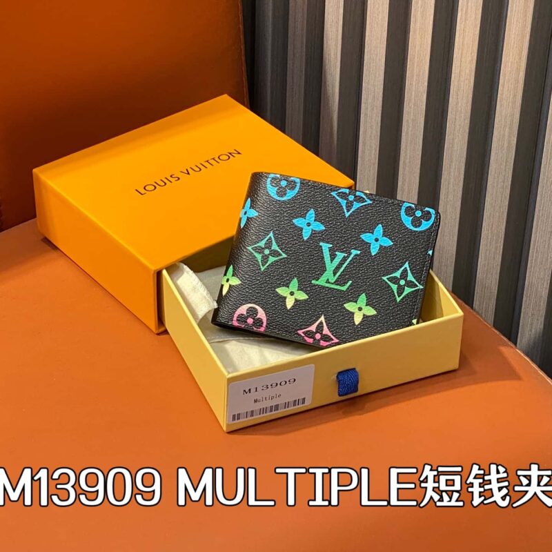 【原单精品】M13909黑色渐变 短款西装夹 MULTIPLE短钱夹