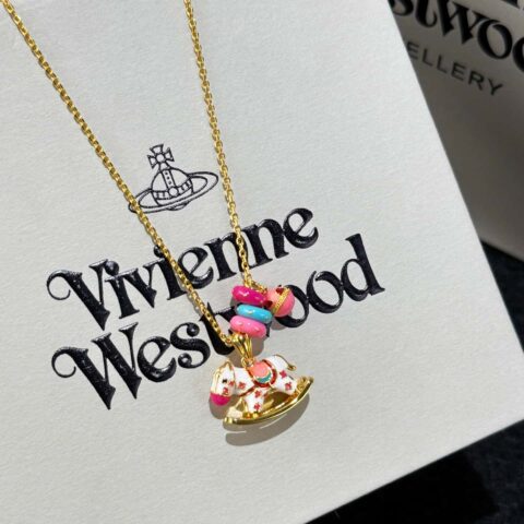 ❗️新品❗️  新款☑️ Vivienne Westwood西太后马卡龙摇摇马项链
