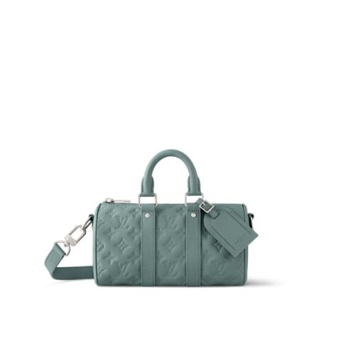 【原单精品】M13866灰绿色 全皮speedy枕头包 Keepall XS 手袋