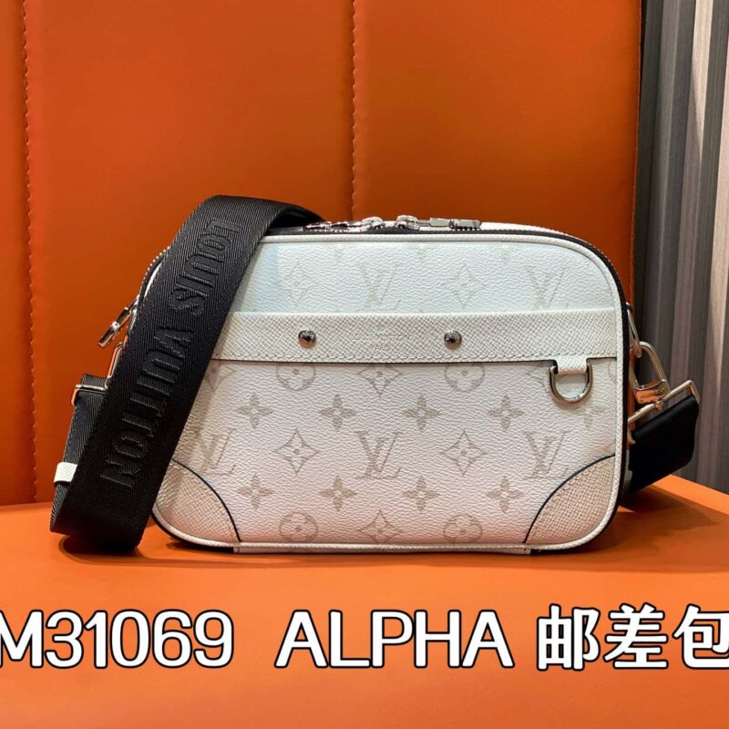 【原单精品】M31069白花 男包邮差包 ALPHA 邮差包