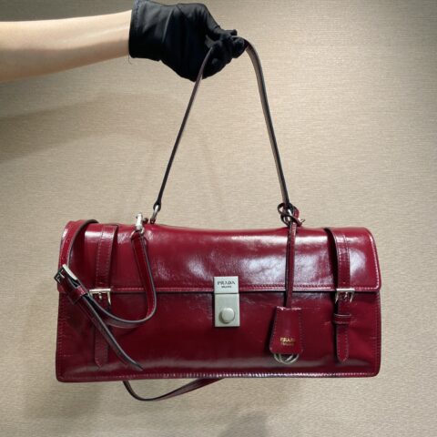 PRADA🎉新款笔筒包🎉1BN024大号🎉🎉红色
