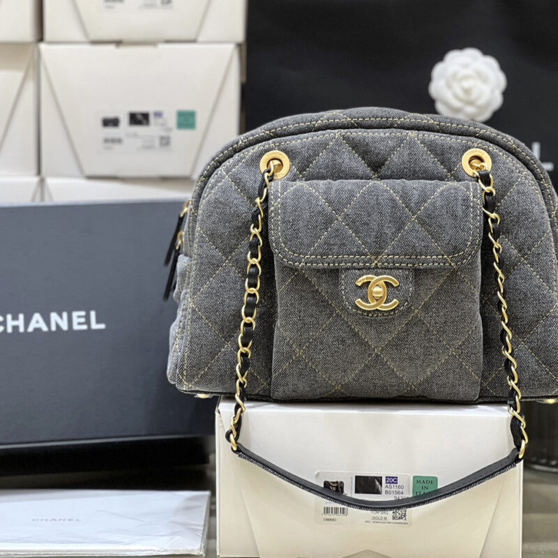 CHANEL 24A 牛仔保龄球包 AS4905牛仔