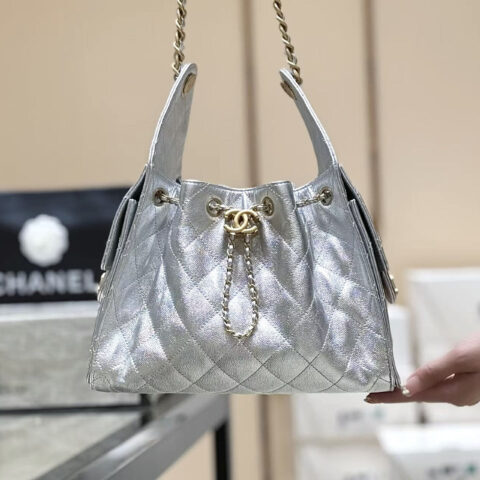CHANEL 25s 25bag荔枝皮👜AS5293银色