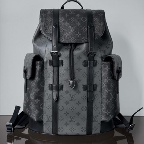 【特级原厂】 Christopher 中号双肩包🎒 型号: M45419双拼花 动态芯片版