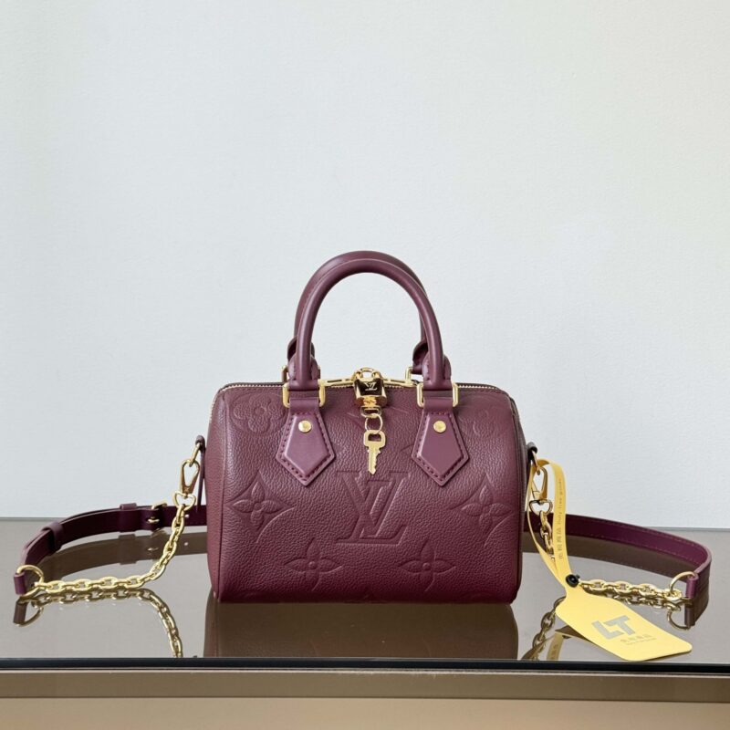 【特级原厂】 Speedy Bandouliere 20手袋👜  型号: M58953紫红 动态芯片版