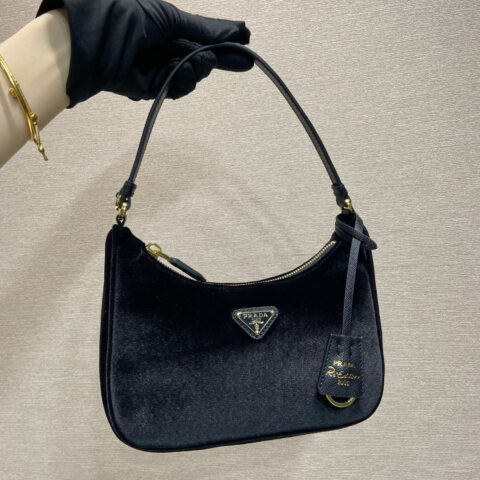 PRADA 🎉升级版Hobo🎉1N204M丝绒🎉🎉