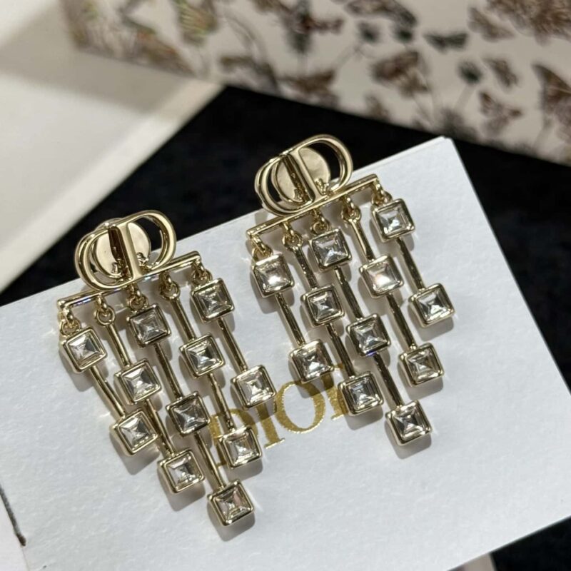 ❗️新品❗️ ☀️新款☑️ 迪奥DIOR CD流苏方钻耳钉耳环 ☀️
