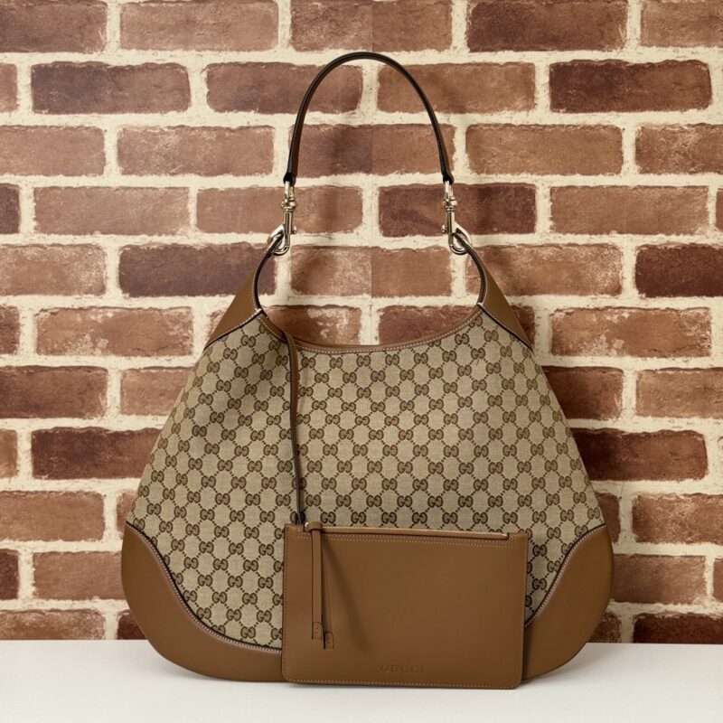 GUCCI 专柜品质，顶级原单货，实物实拍！款号815924杏布/浅棕