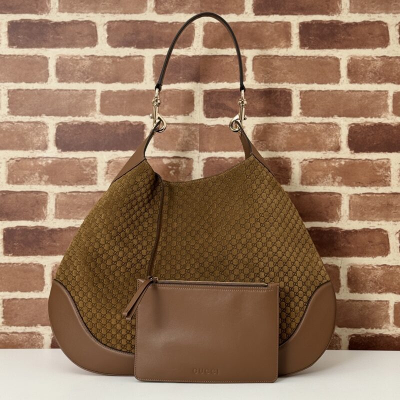 GUCCI 专柜品质，顶级原单货，实物实拍！款号815924棕绒压字