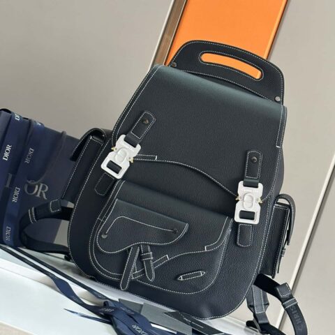  顶级原单 [發][發]这款大号 Gallop 双肩背包 编号: 93395蓝布 黑皮