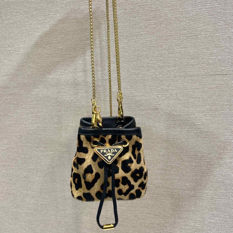 PRADA 豹纹小水桶 1NR016新品