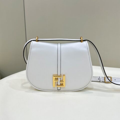 FENDI C'mon系列 手袋微微复古风 款号8622L白