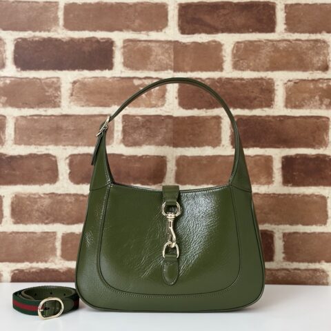 GUCCI 专柜品质，顶级原单货，实物实拍！782849深绿漆皮