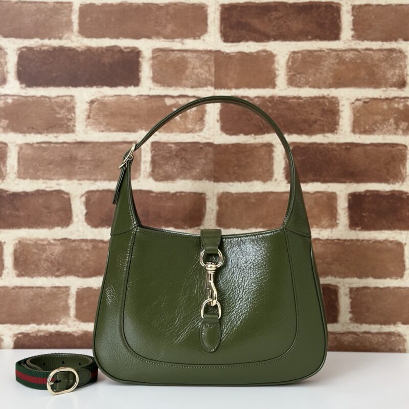 GUCCI 专柜品质，顶级原单货，实物实拍！782849深绿漆皮