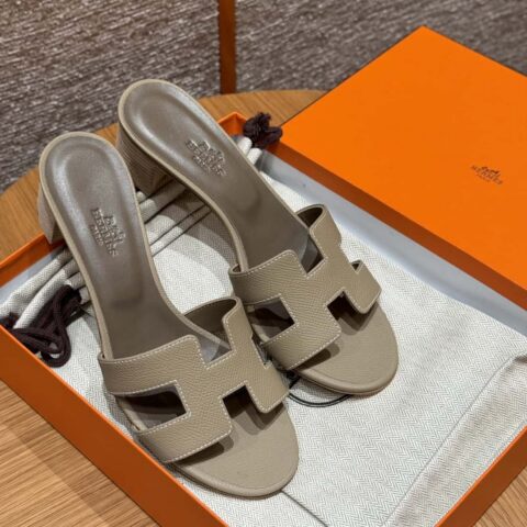 HERMES 185 Oasis 高跟凉拖 颜色/Colour：风衣灰/S2/Trench