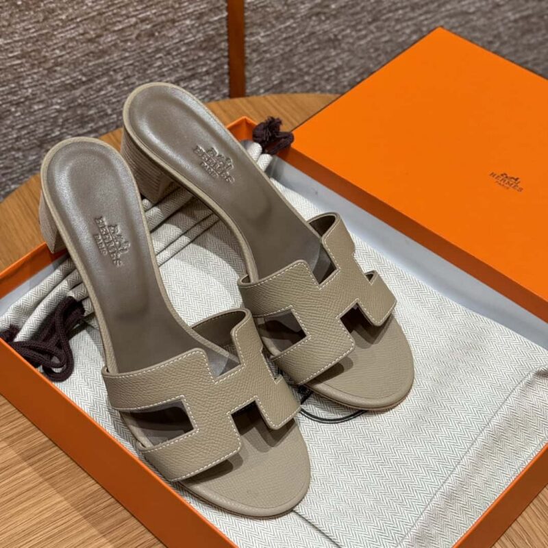 HERMES 185 Oasis 高跟凉拖 颜色/Colour：风衣灰/S2/Trench