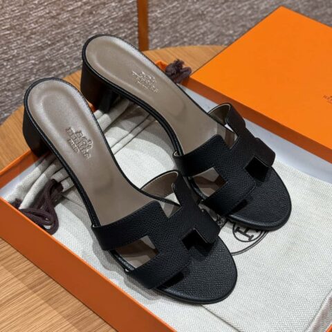 HERMES 185 Oasis 高跟凉拖 颜色/Colour:黑色/89/Black
