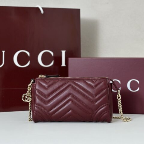 GUCCI 专柜品质，顶级原单货，实物实拍！款号847589酒红