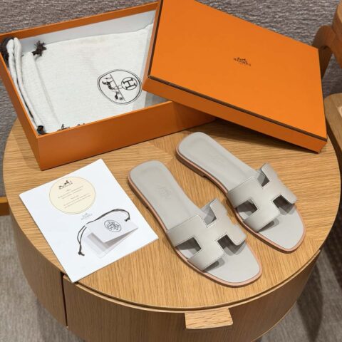 HERMES 181 Oran 拖鞋 颜色/Colour:卵石米色/Pebble Beige