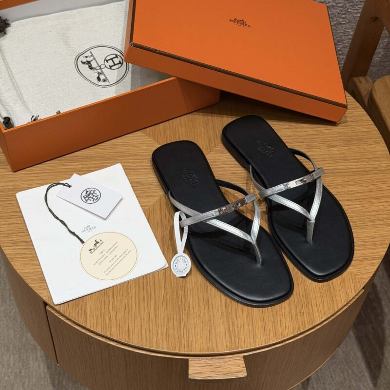 HERMES 627Miss 拖鞋 颜色/Colour：银色/silvery