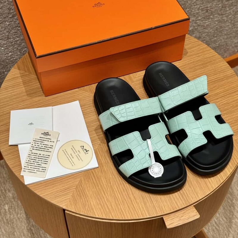 HERMES 225 CHYPRE SANDAL 老舅鞋 颜色/Colour:薄荷绿/6w-Menthe
