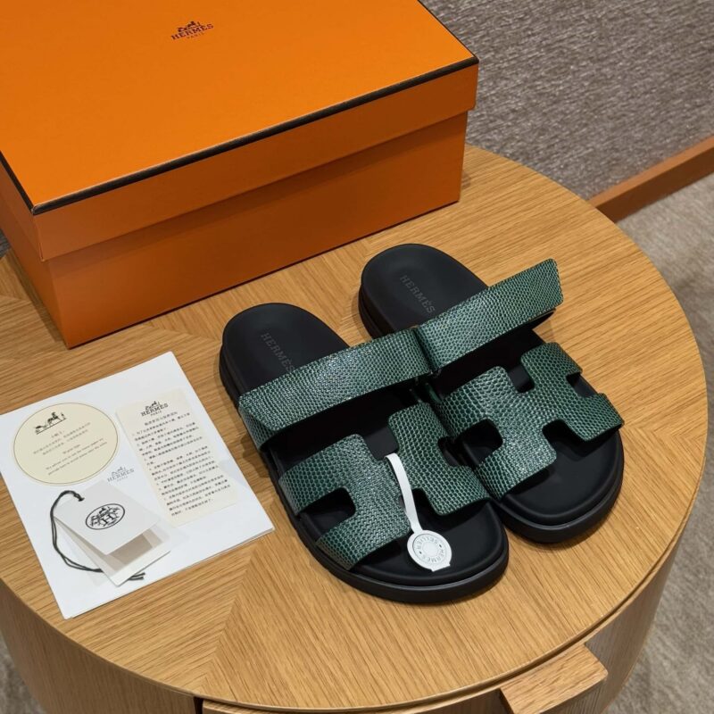 HERMES 225 CHYPRE SANDAL 老舅鞋 颜色/Colour:祖母绿/67/Vert Fonce