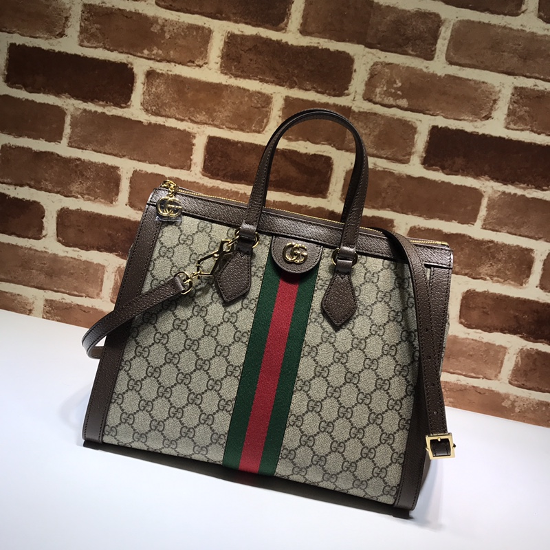 GUCCI 专柜品质，顶级原单货，实物实拍！款号524537啡色/红绿带