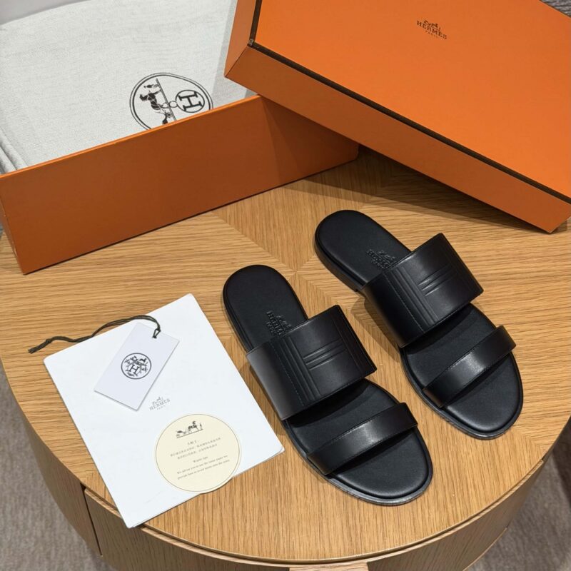 HERMES 628 Mona拖鞋 颜色/Colour:黑色/black