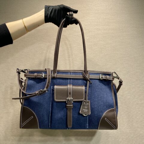 PRADA 牛仔Bonnie 1BA433牛仔大号