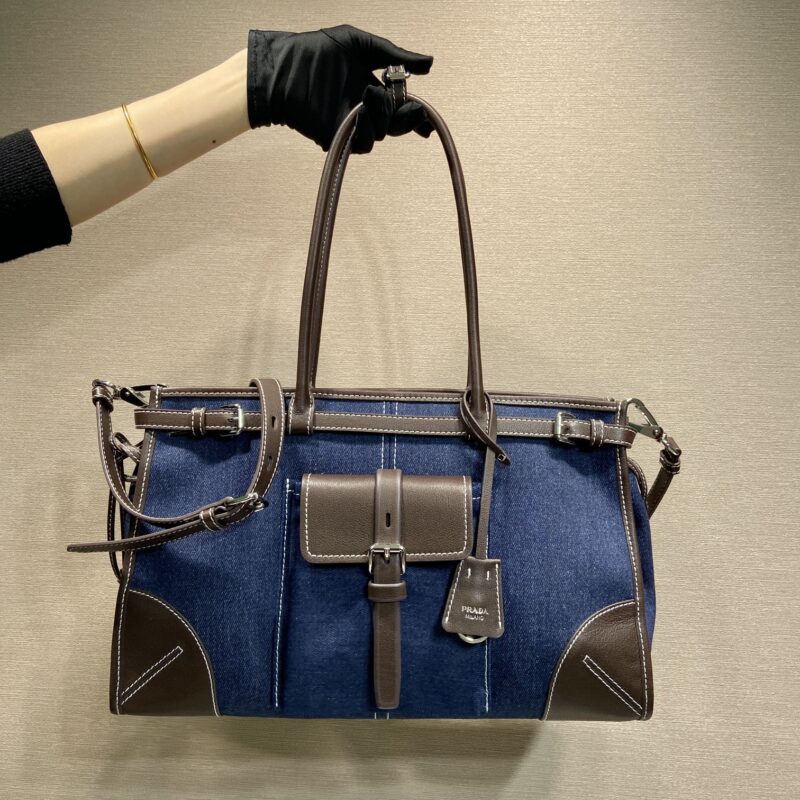 PRADA 牛仔Bonnie 1BA433牛仔大号