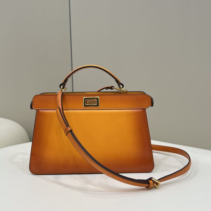 FENDI  Peekaboo I See You 渐变色手袋 款号70193s-c亮橘色